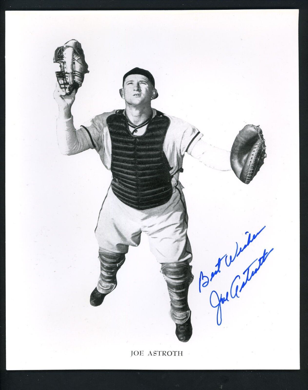 Joe Astroth Signed Autographed 8 x 10 Photo Poster painting Philadelphia Athletics