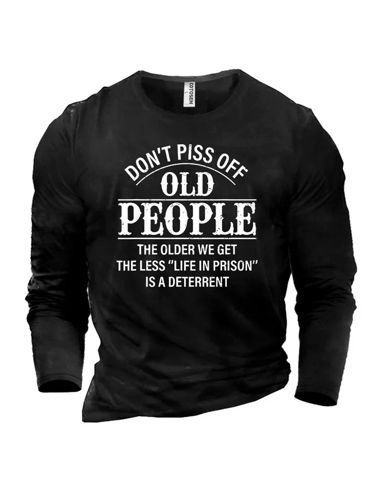 Autumn Trend Personalized Letters Printed Cotton Long-sleeved Body Shirt American Street Loose Street Men's Bottoming Clothes