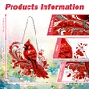 Pendentif diamant perceuse cardinal rouge &agrave; un seul c&ocirc;t&eacute;
