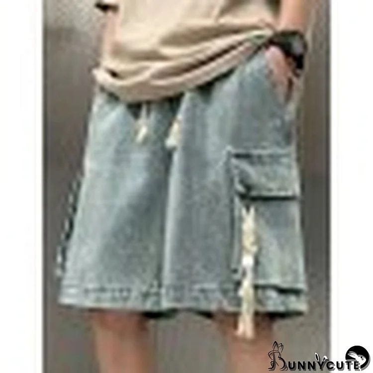 Men's Cargo Pocket Denim Shorts