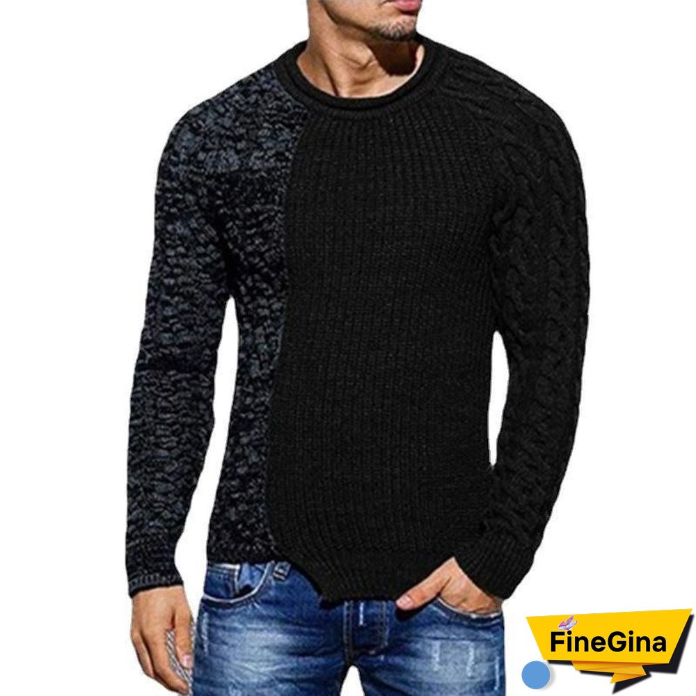 Autumn And Winter New Casual Men's Low Round Collar Sweater