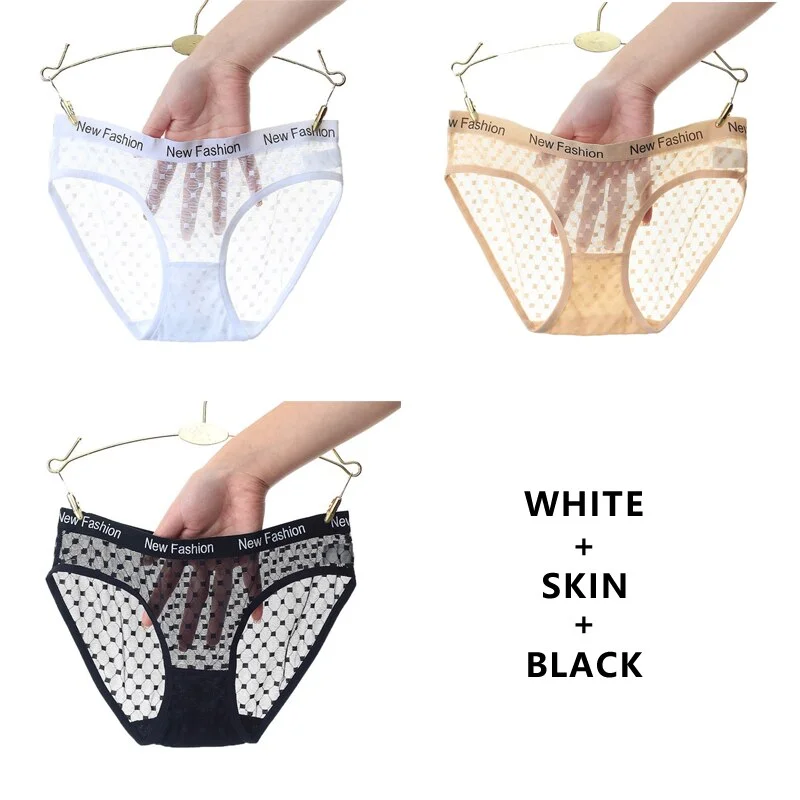 Meet'r 3Pcs/lot Seamless Panty Set Underwear Sexy Female Transparent Intimates Low-Rise Briefs Japanese G String Lingerie