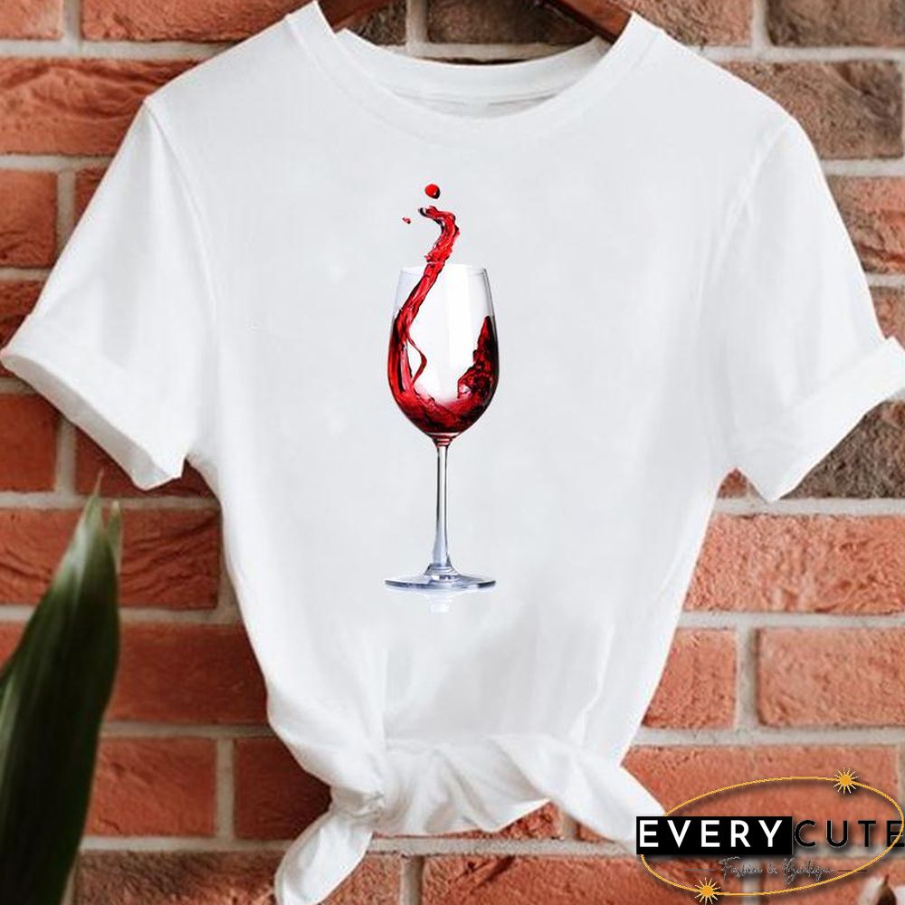 Women Lady Short Sleeve T-Shirts Print Tee Fashion Summer Clothes Female Style New 90S Trend Tshirt Top Graphic T-Shirt