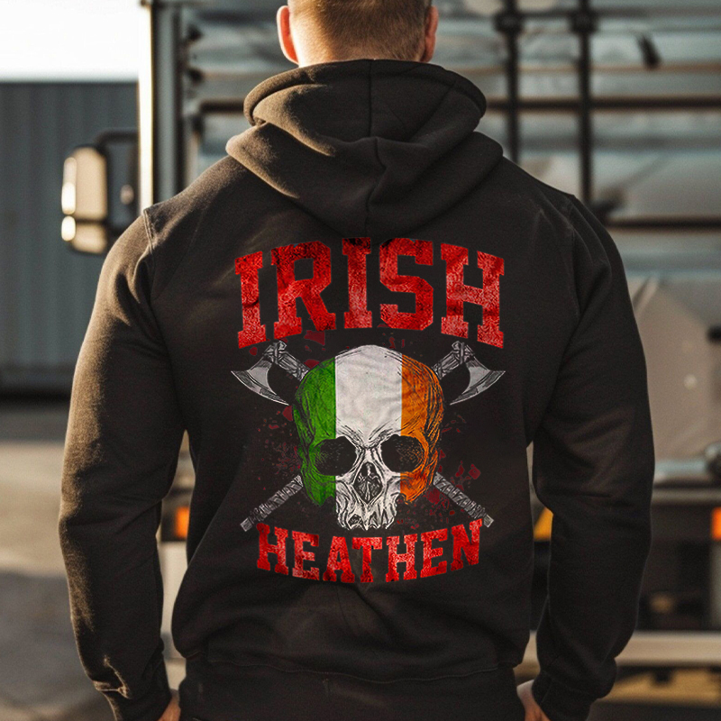 Irish Heathen Printed Men's Hoodie - Livereid