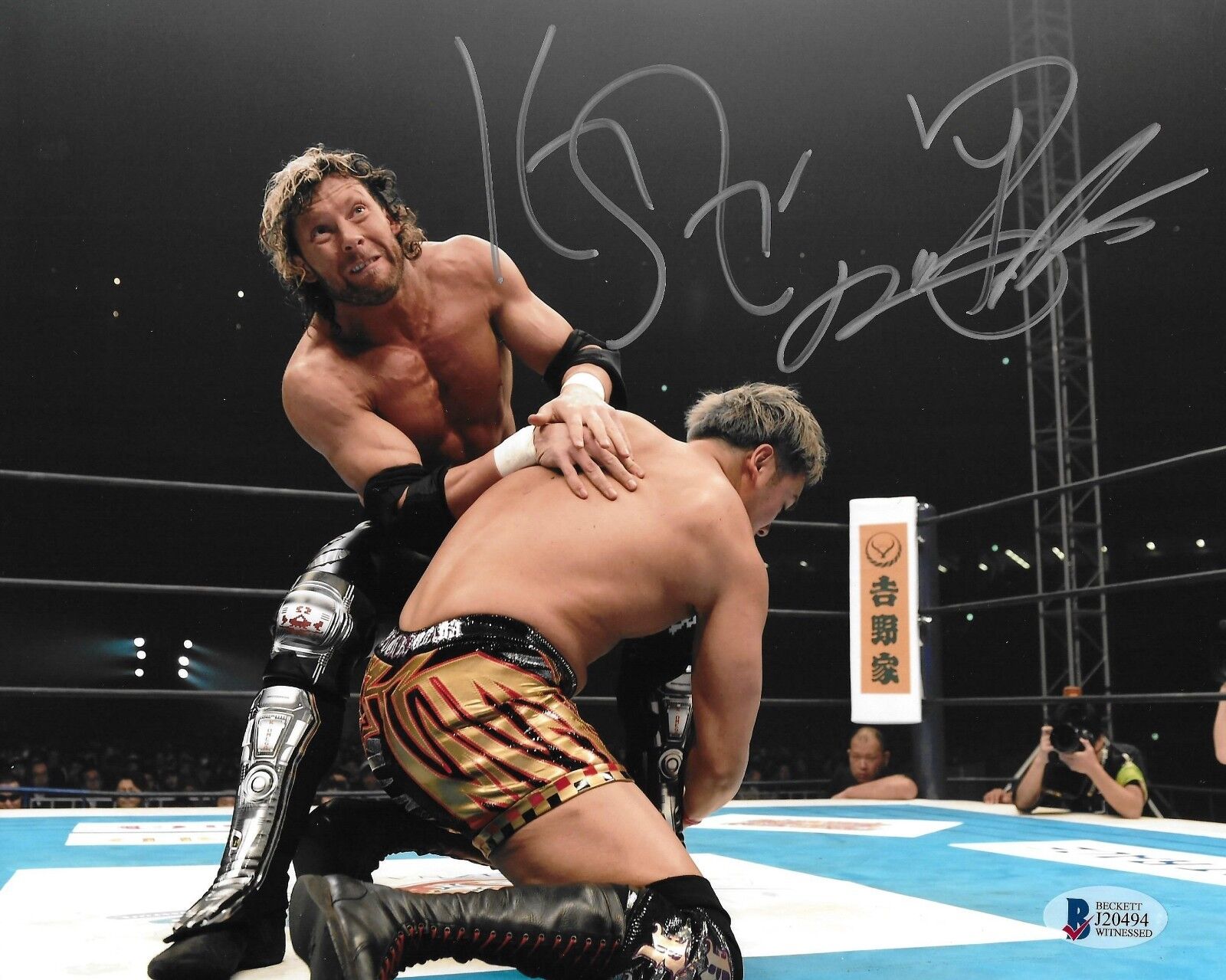 Kazuchika Okada Kenny Omega Signed 8x10 Photo Poster painting BAS COA New Japan Pro Wrestling 7