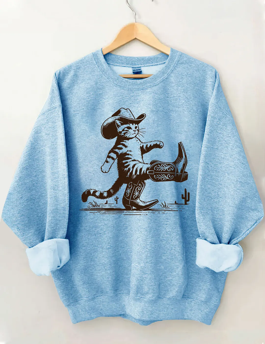 Funny Western Cowboy Cat Sweatshirt