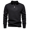 Men's Casual Half-zip Stand Collar Sweater by Inlyline