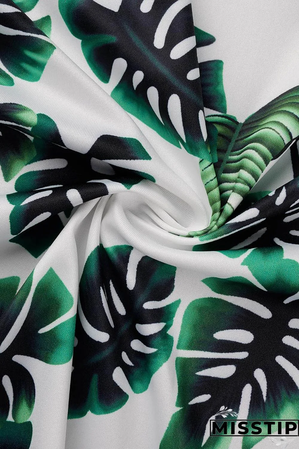 Green Casual Print Patchwork Turndown Collar Long Sleeve Two Pieces