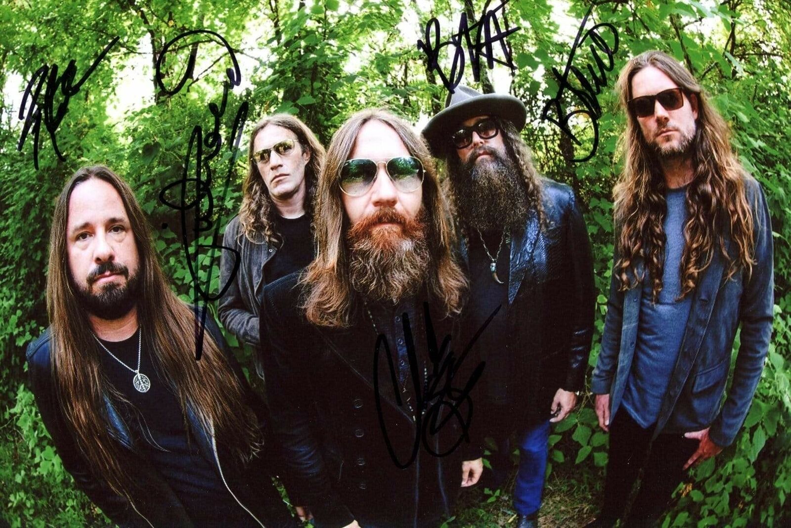 Blackberry Smoke SOUTHERN ROCK BAND autographs, In-Person signed Photo Poster painting