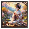 Kimono Girl-11CT Stamped Cross Stitch 50*50cm/19.69*19.69in