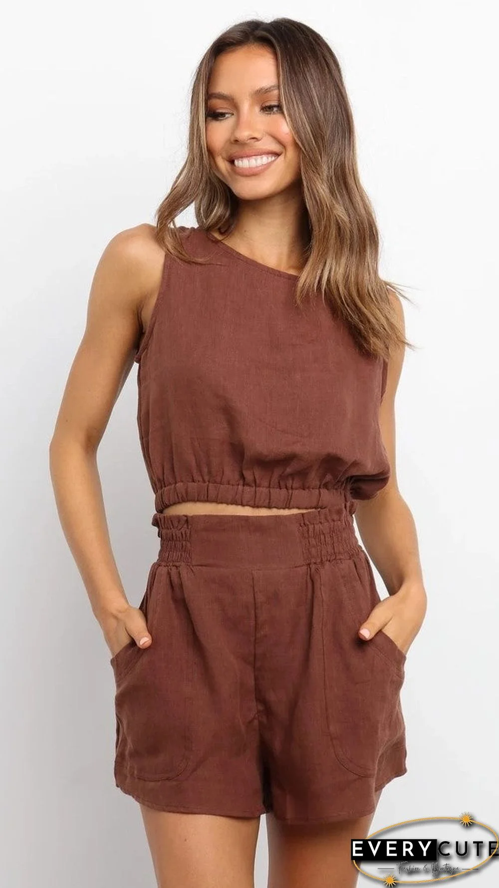 Chocolate Tank Top and Shorts Sets