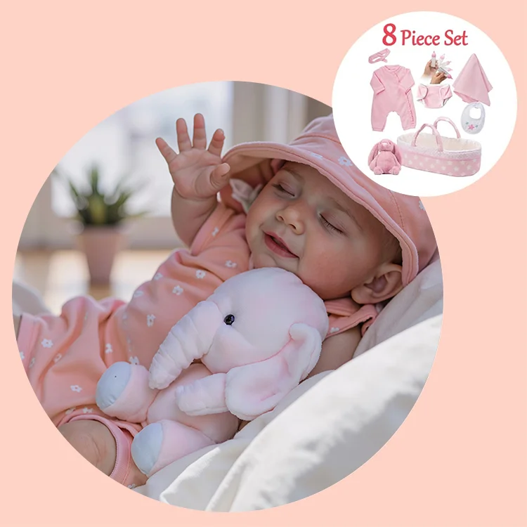 Beautiful Asleep 12'' Cute Lifelike Veronica Full Body Silicone Vinyl Reborn Baby Girl With Dimples By Rsgdolls®：Realistic Reborn Baby Dolls By Rsgdolls®