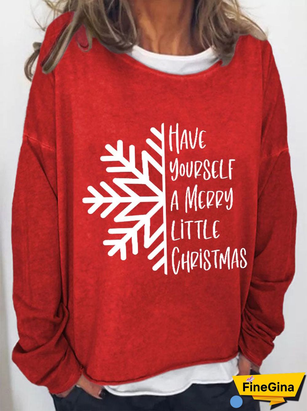 Women's Have Yourself A Merry Little Christmas Print Casual Sweatshirt