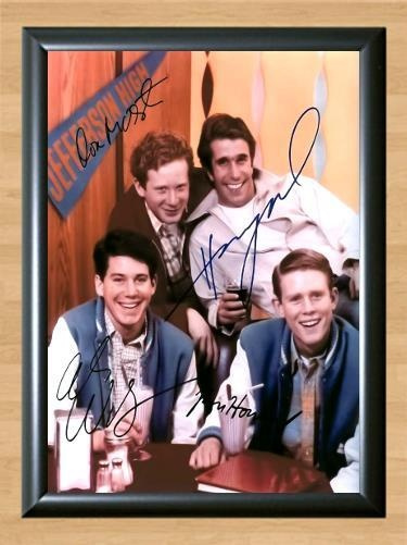 Happy Days Cast Signed Autographed Photo Poster painting Poster Print Memorabilia A4 Size