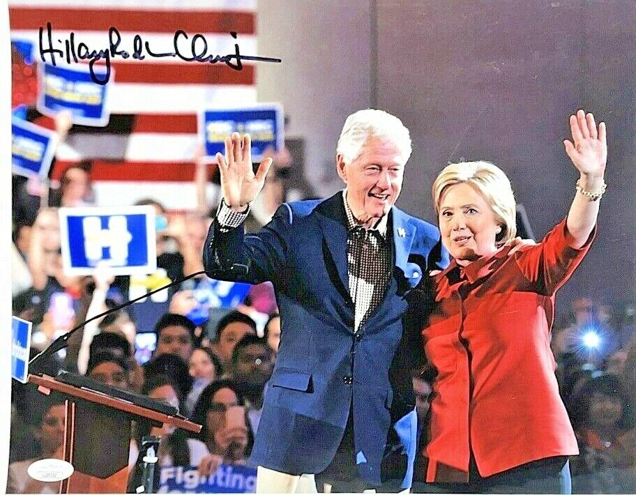 HILARY CLINTON PRESIDENTIAL HAND SIGNED AUTOGRAPHED 11X14 Photo Poster painting WITH JSA COA 1