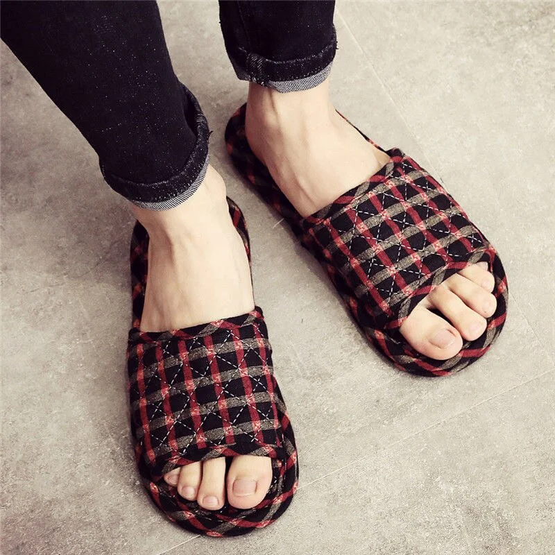 Pure Cotton Fabric Cloth Bottom Cloth Slippers Wood Floor Floor Tiles Mute Indoor Soft Bottom Female Home Home Four Seasons