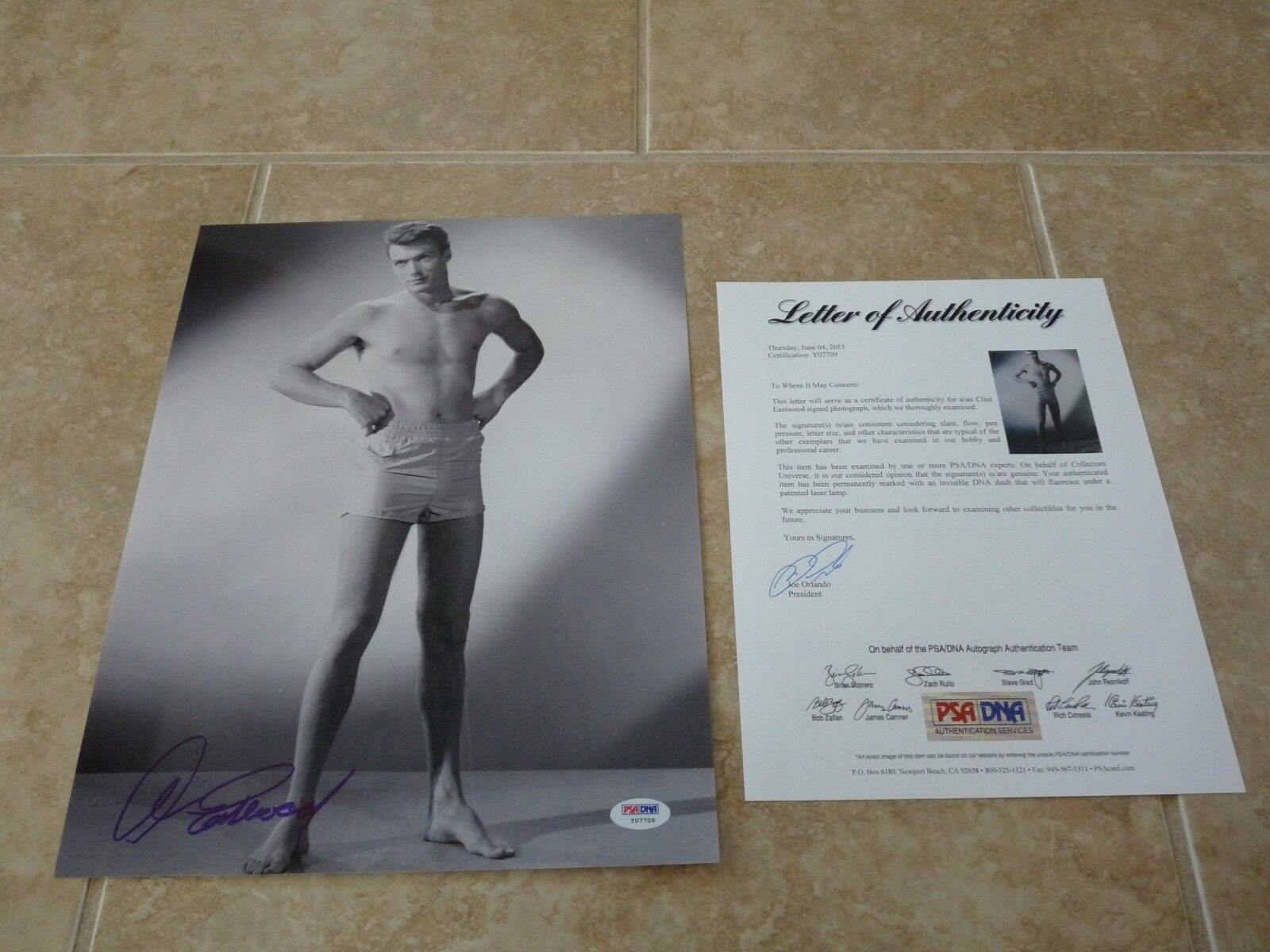 Clint Eastwood Young Sexy Signed Autographed 11x14 Promo Photo Poster painting PSA Certified #8