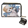 2pcs Cat Dog Pattern Diamond Painting Fashion Card Holder Compact Coin Purse
