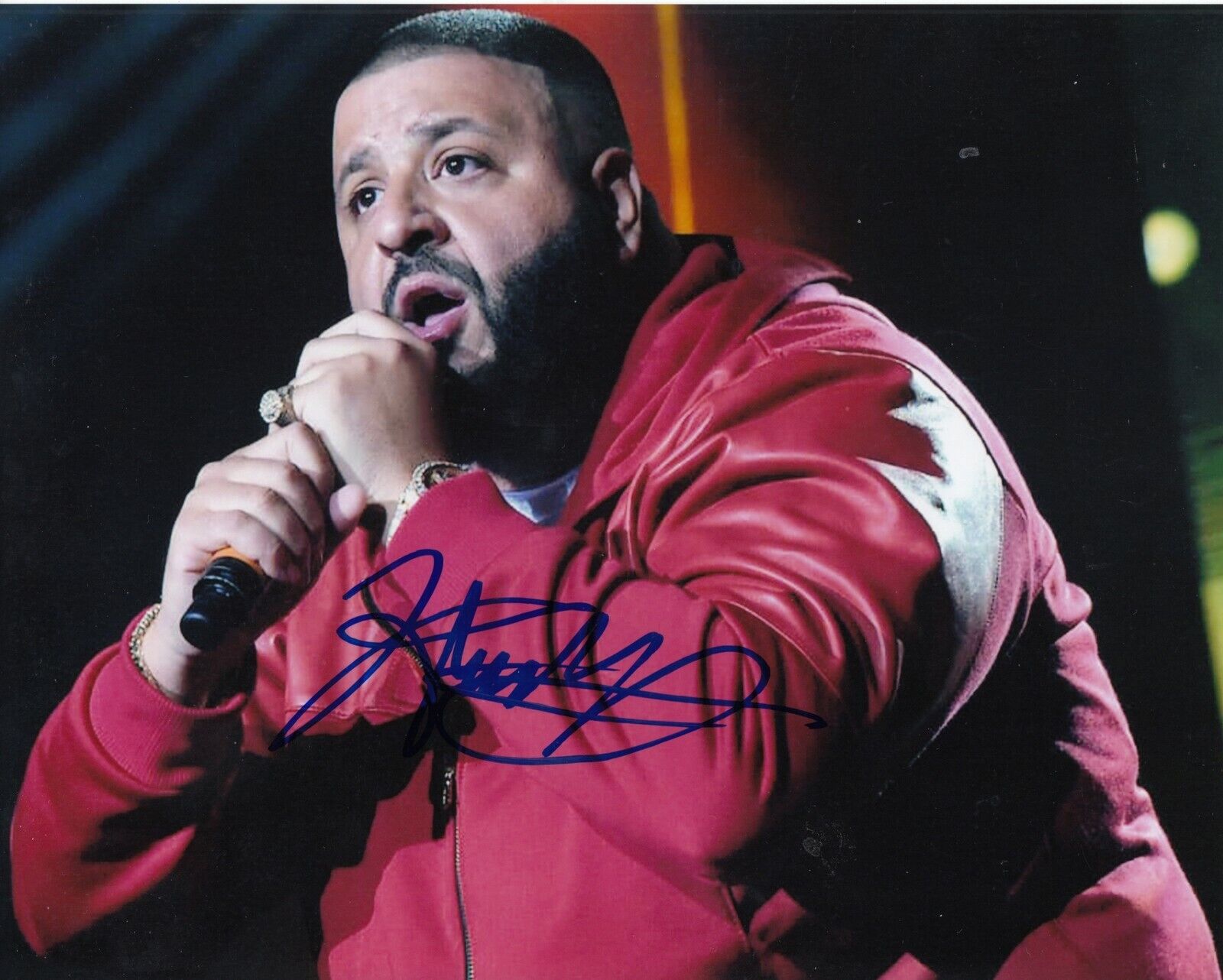 DJ Khaled #0 8x10 Signed Photo Poster painting w/ COA