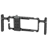 Sunwayfoto PCR-01 Mobile Phone Handheld Bracket Vlog Expansion Shooting Video Universal Mobile Phone Double Handle Rabbit Cage Stabilizer Aluminum Alloy Multi-Function Bracket