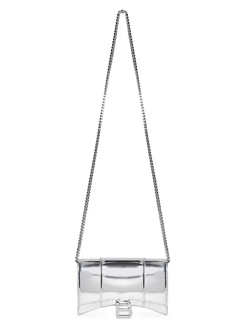 Balenciaga Hourglass Wallet On Chain Mirror Effect bag