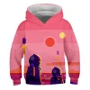 Kid Boy Cartoon Astronaut Starfield Rocket 3D Digital Print Hoodie