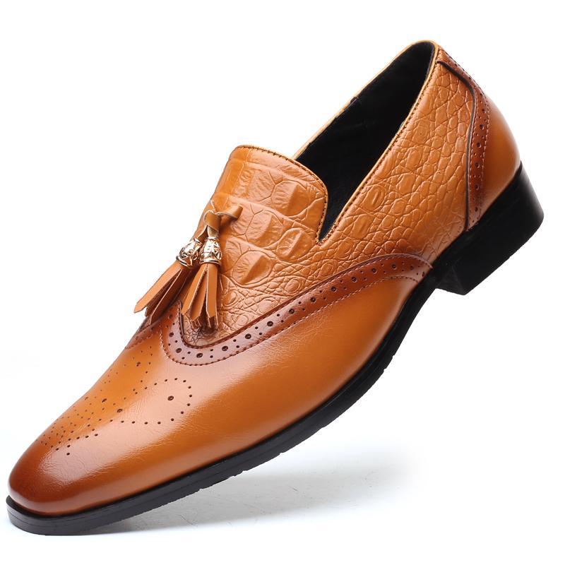Dacomfy Men's Round toe business shoes fashion casual shoes large size shoes 
