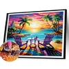 Diamond Painting-DIY Full Round Drill Beach(40*50CM)