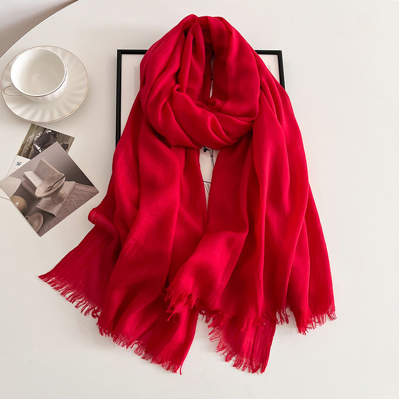 Payietm Solid Cotton Pashmina Shawl Lady Wrap Warm Winter Scarves Hijab Design Print Female Foulard Bandana Stoles Scarf 2025 NEW