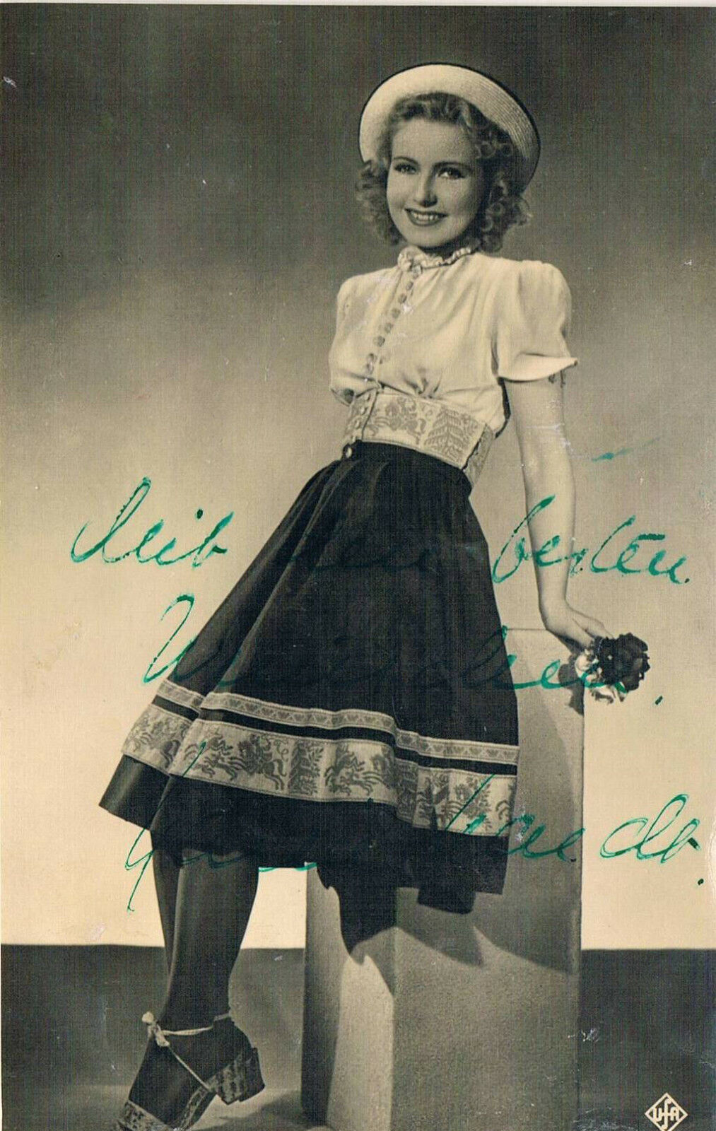 Karin Hardt 1910-92 autograph signed postcard Photo Poster painting 3.5x5.5