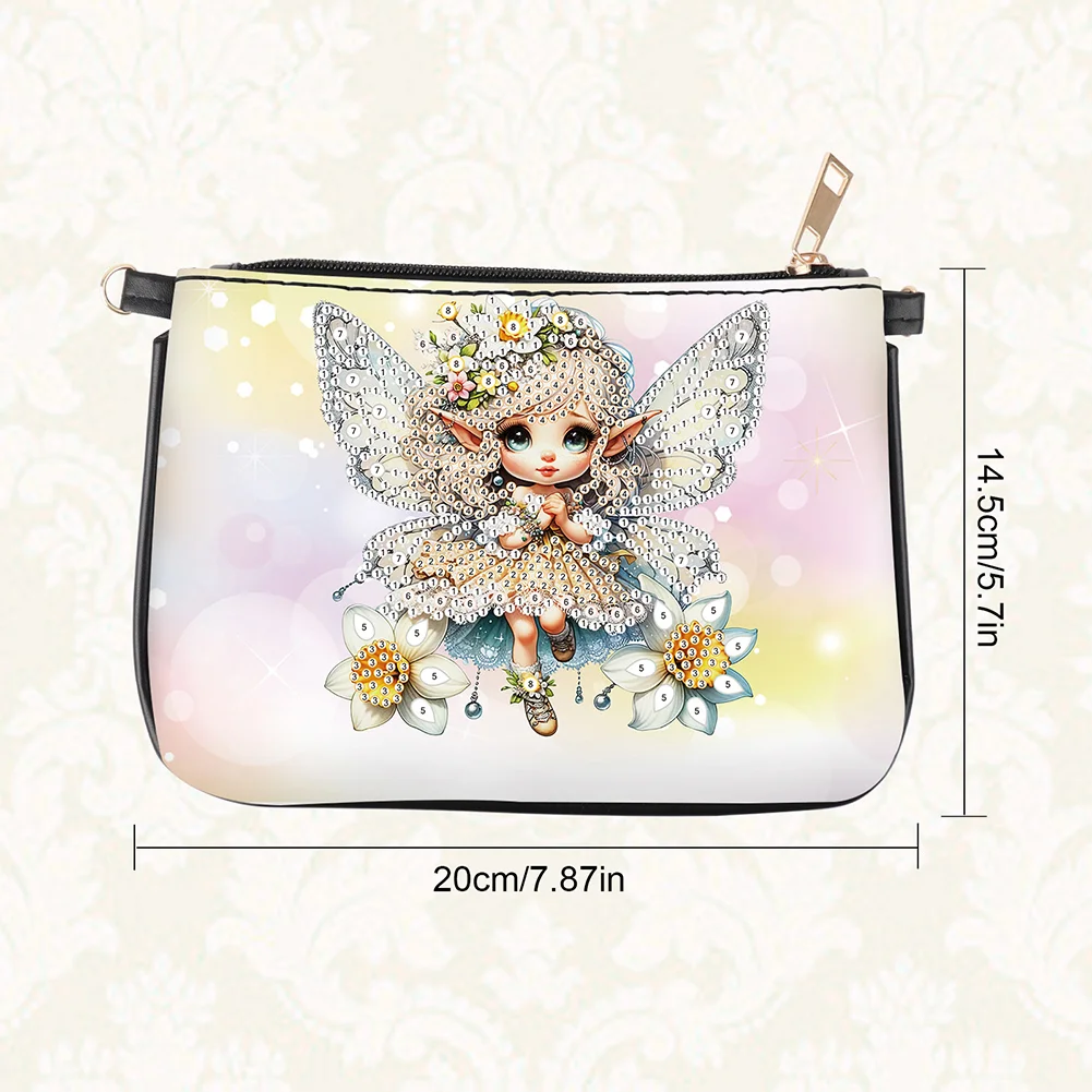 Butterfly Fairy Diamond Painting Coin Chain Purse 5D Diamond Handmade Chain Bag