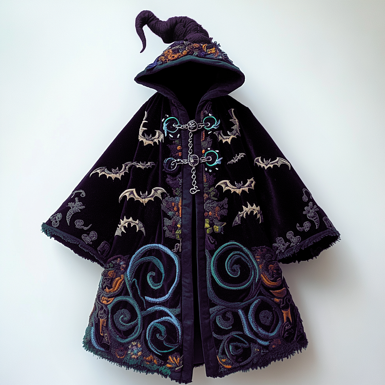 Halloween hooded cape and robe 584a