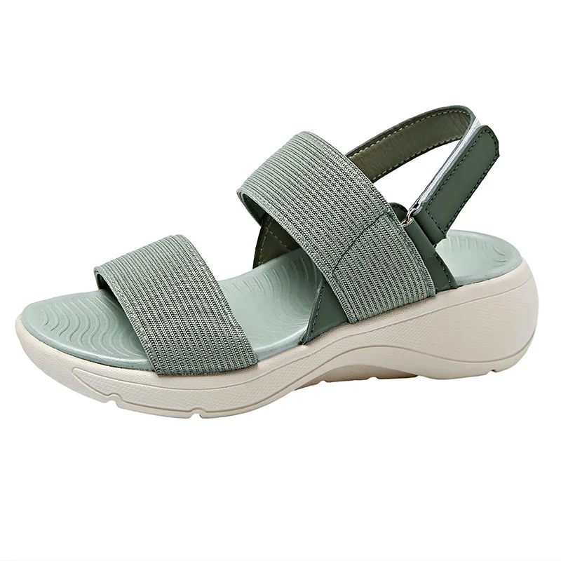 Breakj Breakj Elastic Sports Wind Thick-Soled Beach Sandals Women's New Thick-Soled Sandals Light, Anti-Slip Comfortable Large-Size Sandals