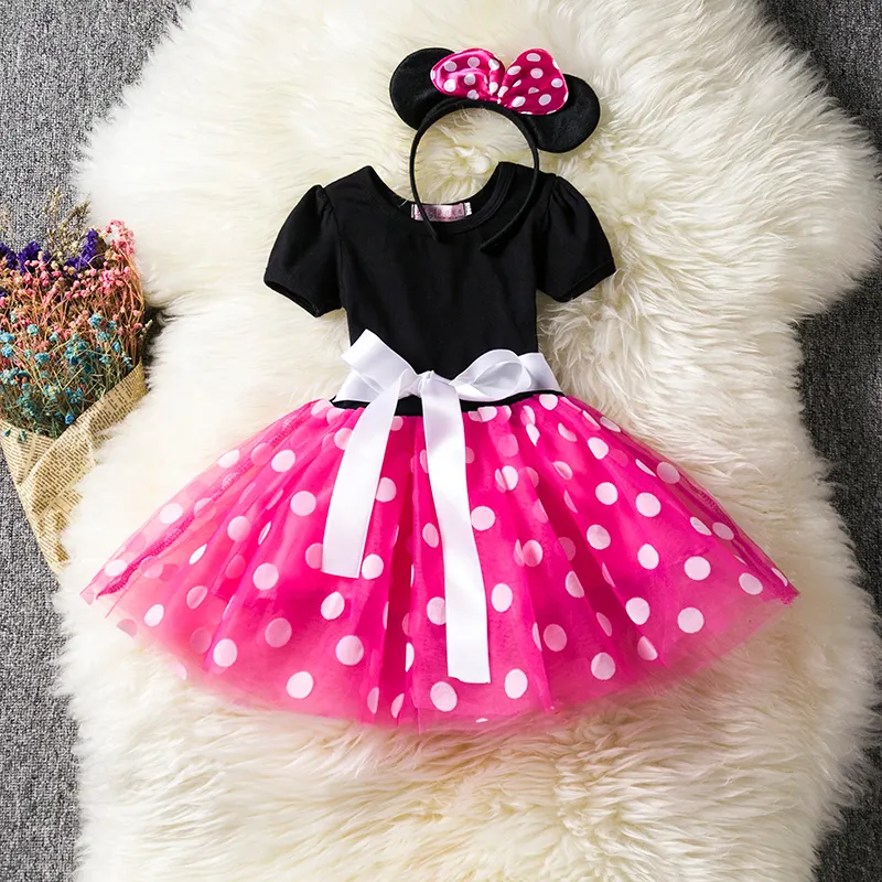 Uveng Baby Girls Dress for Summer Flower Lace Vestidos Wedding Party Kids Dresses for Girls Pearls Tulle Princess Children's Dresses
