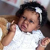 [Best Holiday Gift] 20" Della So Real Weighted African American Baby Toddler Doll Girl, Kids Play Gift - RBBI-Myrebornbabydoll&reg; Myrebornbabydoll&reg;