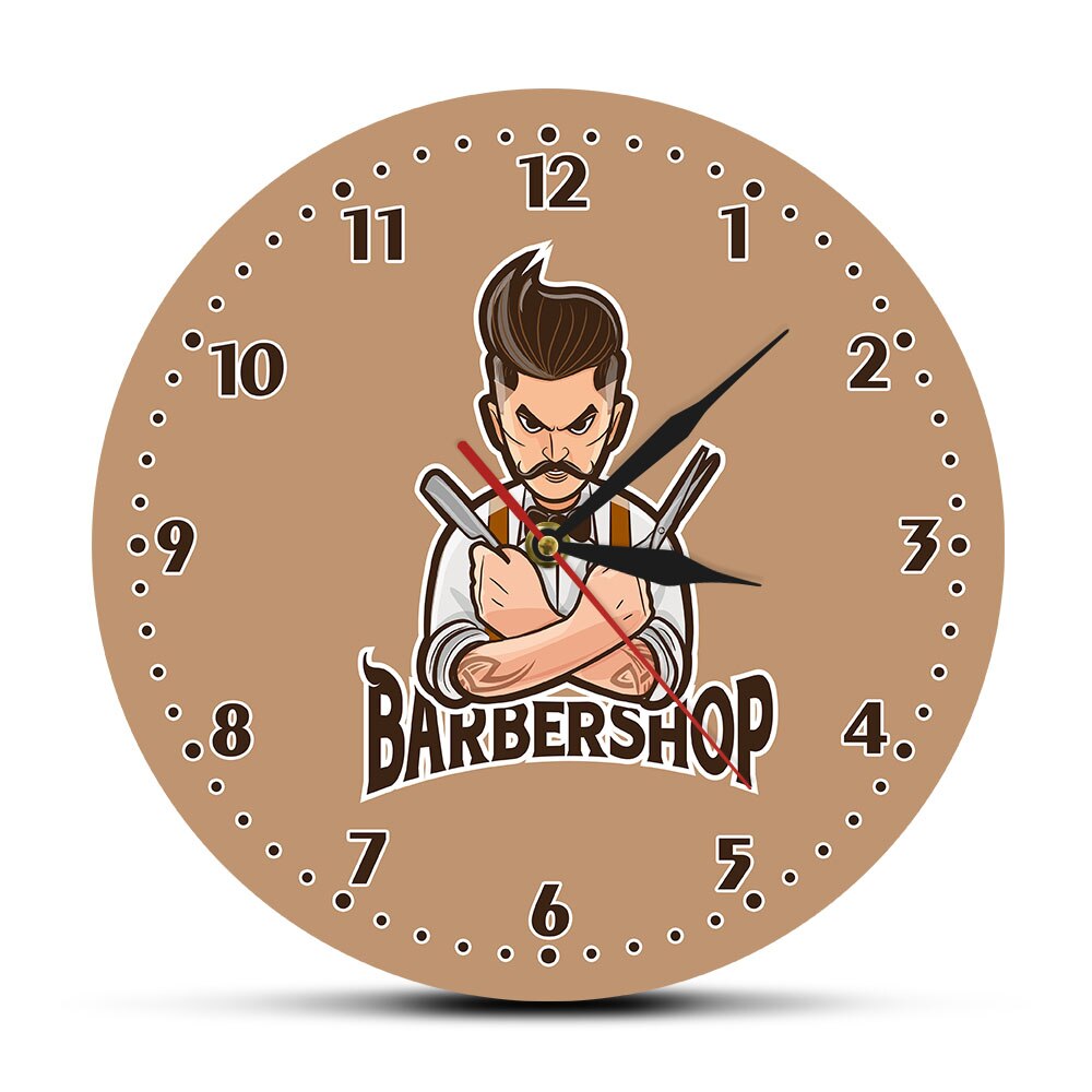 

Barber Shop - Frameless Acrylic Wall Clock, 501 Original