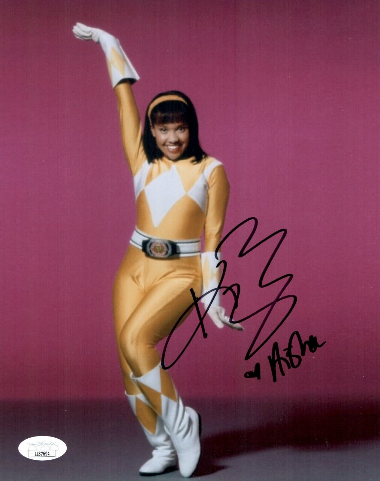 KARAN ASHLEY Signed MIGHTY MORPHIN POWER RANGERS 8x10 Autograph Photo Poster painting JSA COA