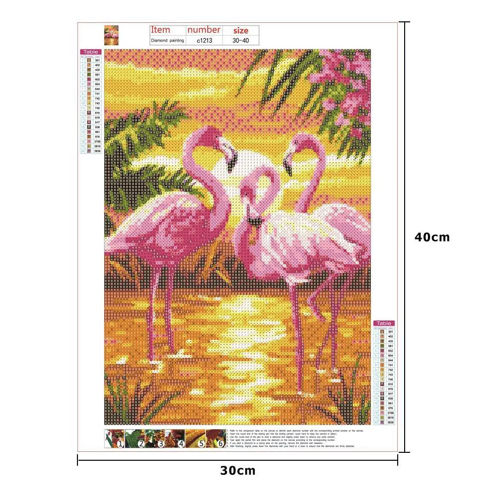Diamond Painting - Full Round Drill - Flamingo(30*40cm)