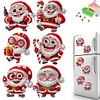 6Pcs Diamond Painting Acrylic Santa Claus Fridge Stickers