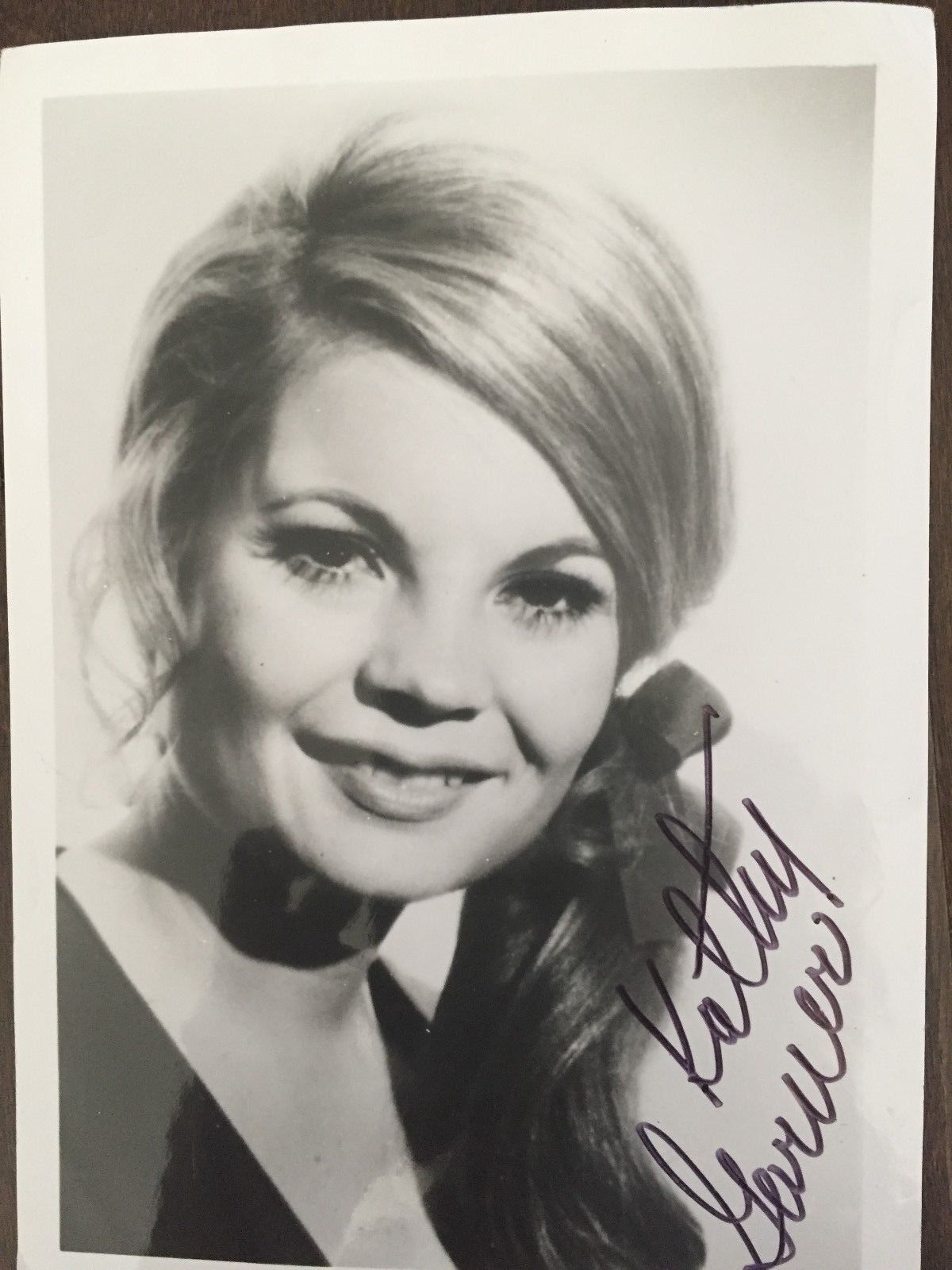 SIGNED, Black & White Promo Photo Poster painting of Kathy Garver