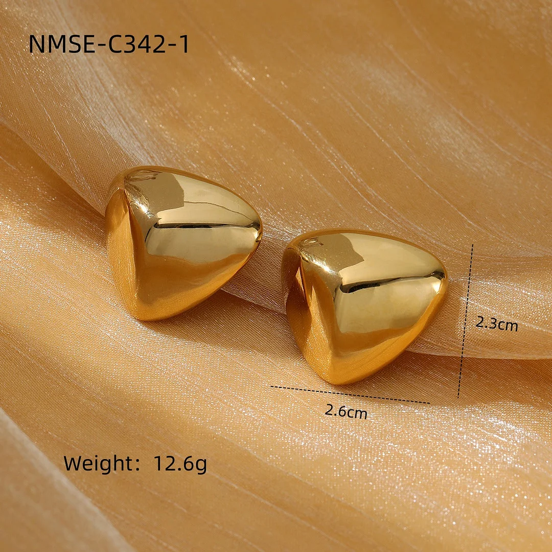 Three-Dimensional Triangle Earrings