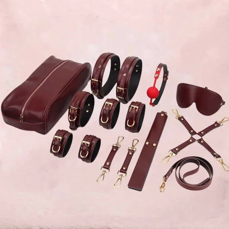 Leather Maid Cosplay Accessories 9 Pieces Set - Modakawa Modakawa