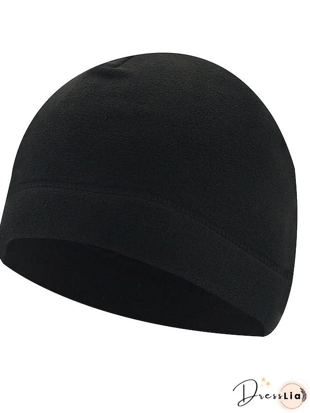Women's Running Cap Running Hat Men's Running Cap Solid Colored Thermal Warm Windproof Breathable For Fishing Running