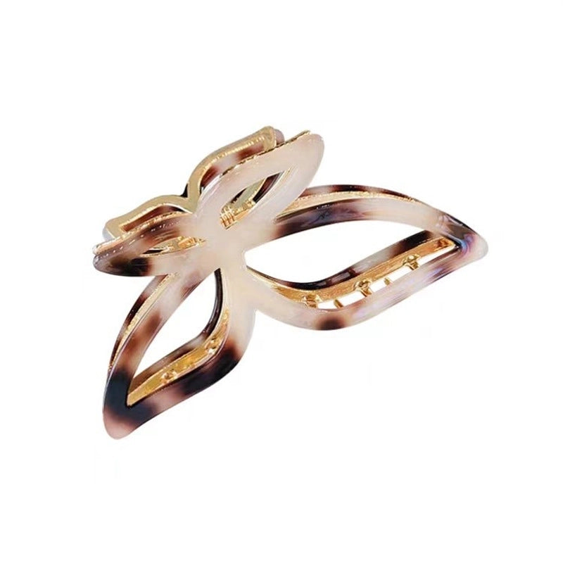 Women’s IG Style Sweet Butterfly Imitation Acetic Acid Metal Hollow Out Hair Claws