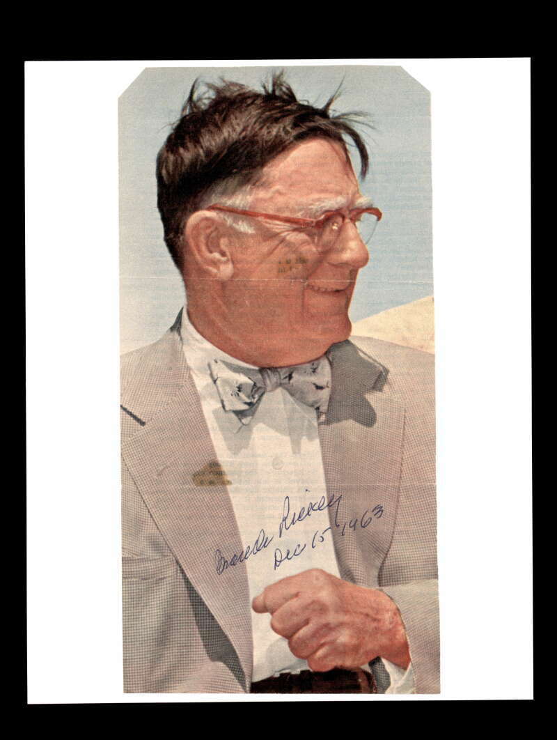 Branch Rickey Bas Beckett Coa Signed 6x10 Photo Poster painting Autograph