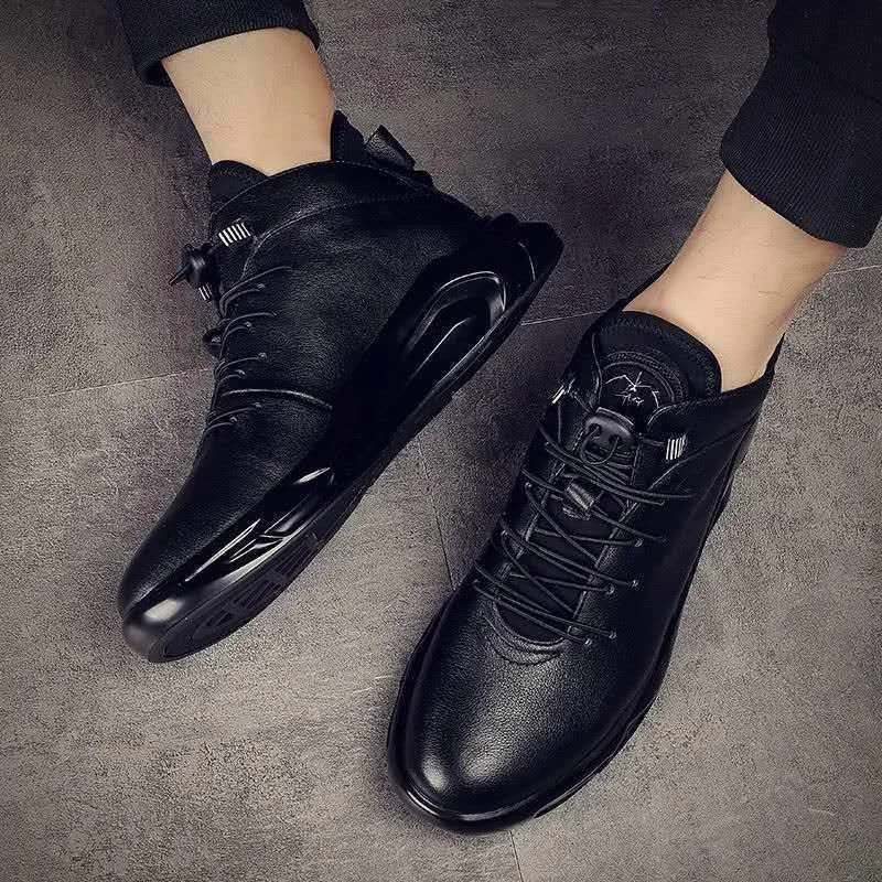 Italian handmade waterproof cowhide air cushion shoes