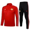 Joyfball 2025/2026 Manchester United Half-Pull Training Suit Retro Version Red Football Shirt 1:1 Thai Quality