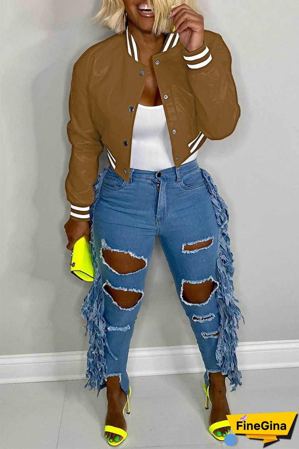 Black Casual Solid Patchwork Conventional Collar Outerwear