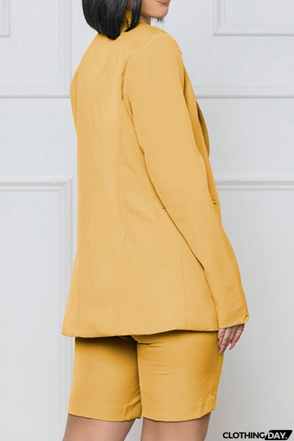 Long Sleeve Blazer and Shorts Set