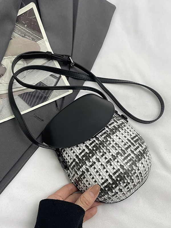 Woven Split-Joint Geometric Crossbody Bags Bags Accessories Bags